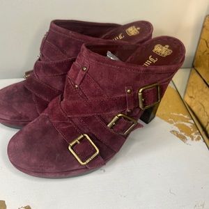Juicy Couture Colette Wooden mule clogs heels size 11